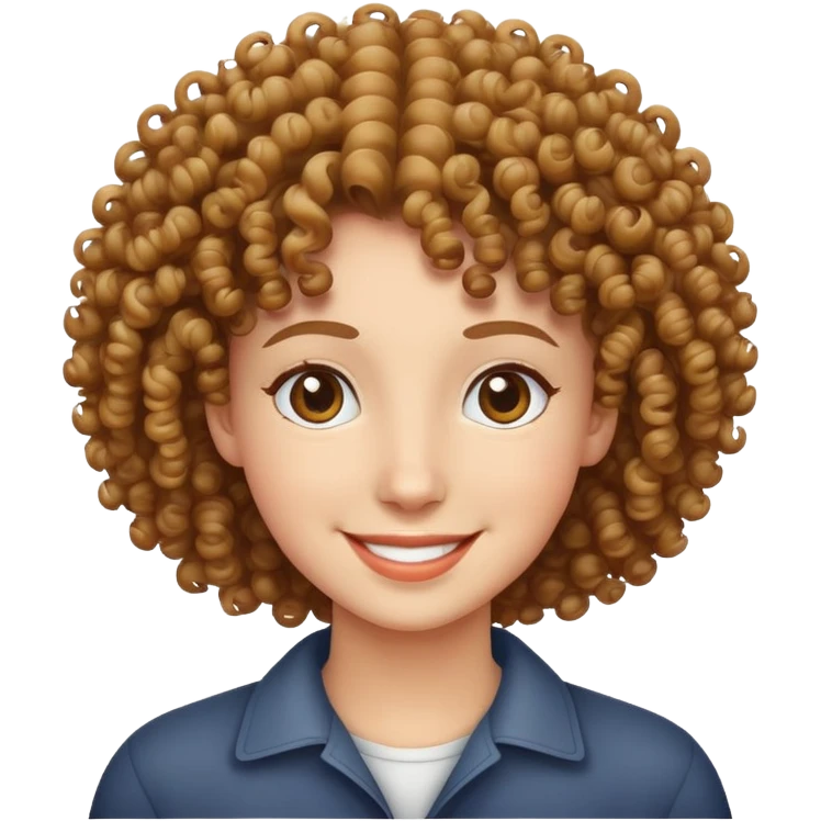 웃고있는 파마머리 emoji
