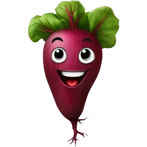 happy beetroot showing finger up emoji