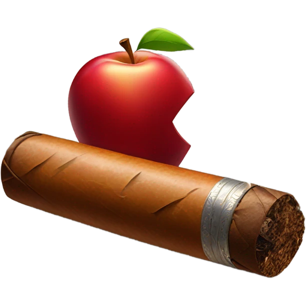 Apple with a cigar  emoji