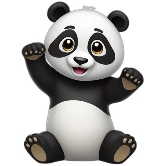 Panda saying hi emoji
