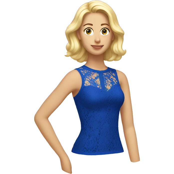 Royal blue lace top  emoji