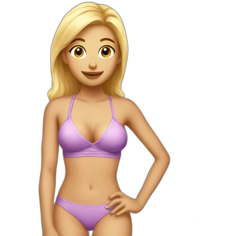 sexy blonde in swimsuit emoji