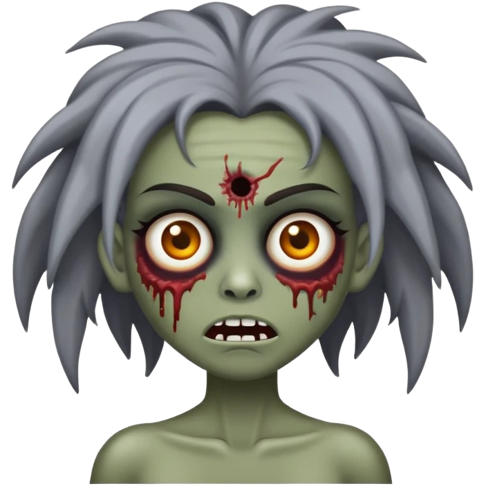 crie uma garota zumbi de cabelo crespo emoji
