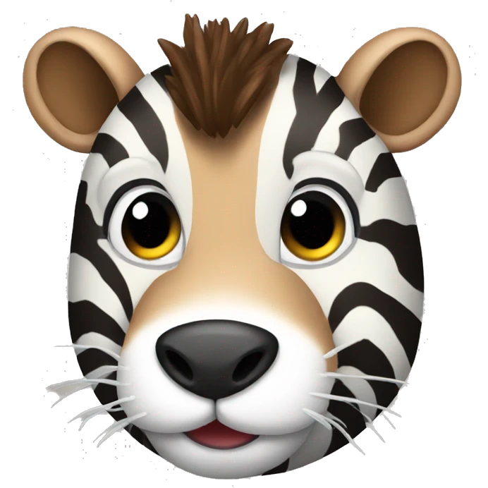 zebra as beaver emoji