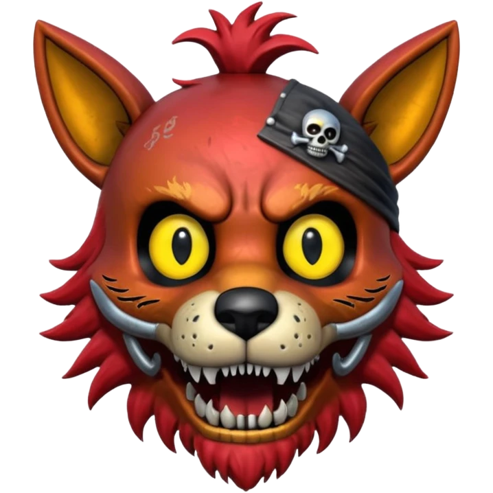 The head of Foxy of five nights at Freddy emoji