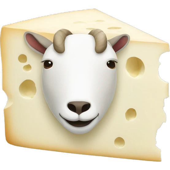 goat cheese with hidden face emoji
