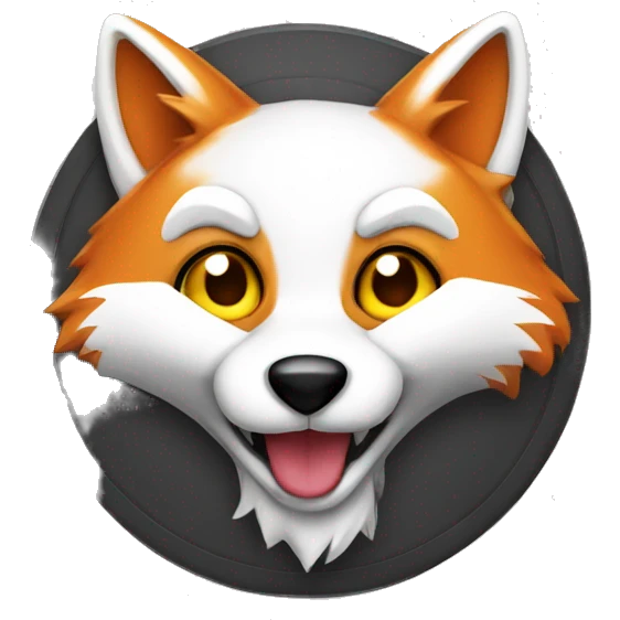 Gaming mascot fox emoji