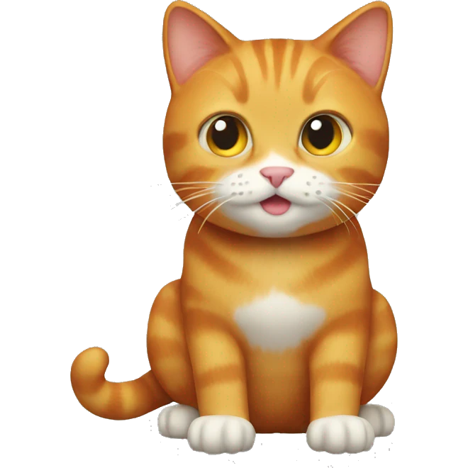 A ginger cat physics emoji