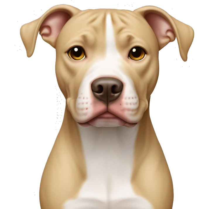 Skinny pit bull beige & white emoji