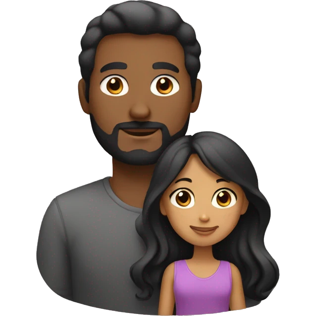familia mujer pelo negro, padre e hijo pelo rubio emoji
