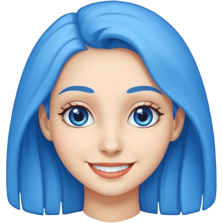 Blue skinned girl emoji