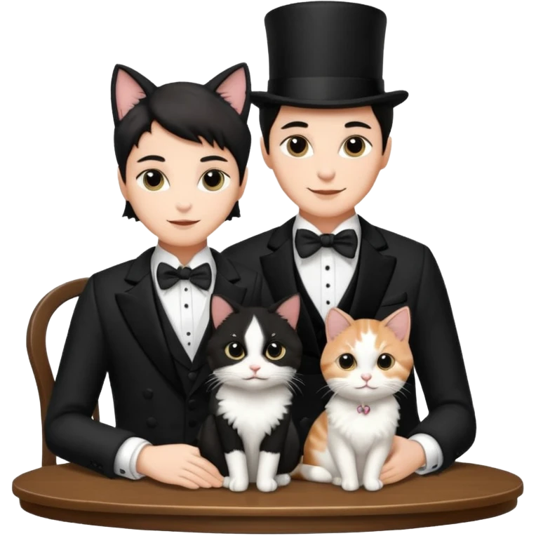 magician couple and th@ClashOfClansShopNo1eir pet cat emoji
