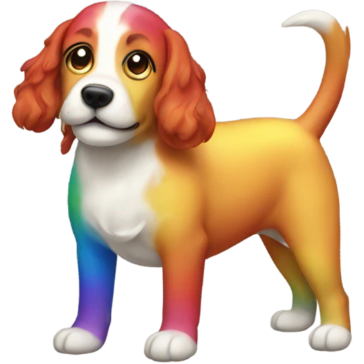 rainbow dog emoji