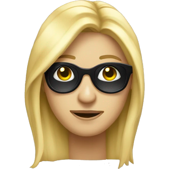 Emoji de una cantante rubia con lentes de sol emoji