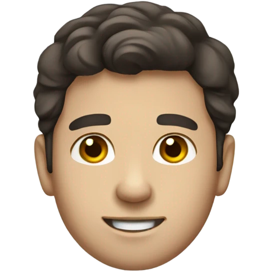 Young man with dark brown hair, fair skin accountant emoji