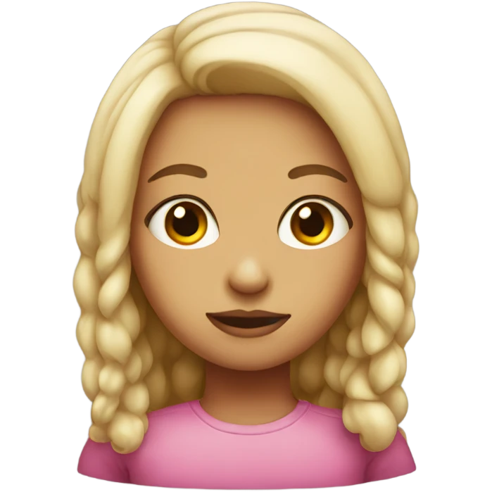 Girl with an extremely heavy head emoji