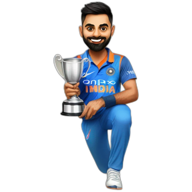 Virat kohli holding cup emoji