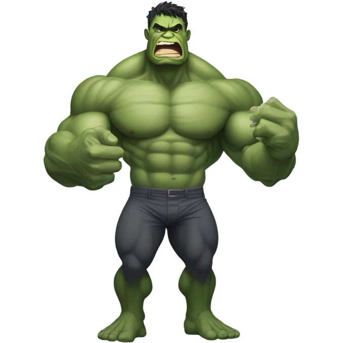 Gray skin hulk offering money emoji