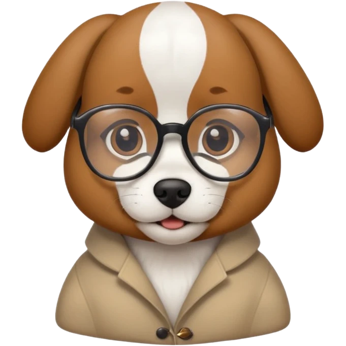 Dog with glasses emoji