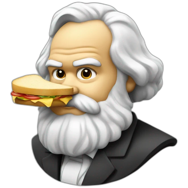 karl marx eating a sandwich emoji