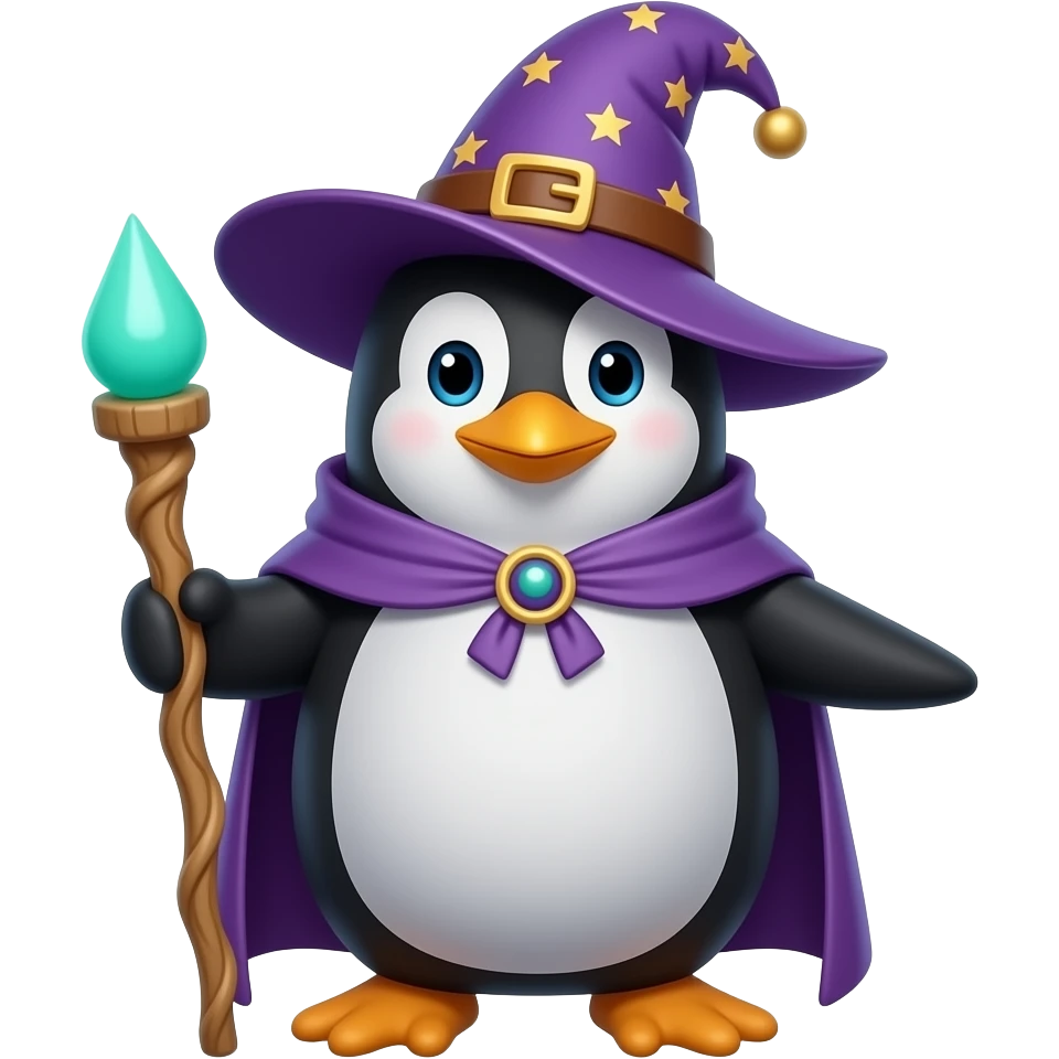 Penguin Wizard emoji