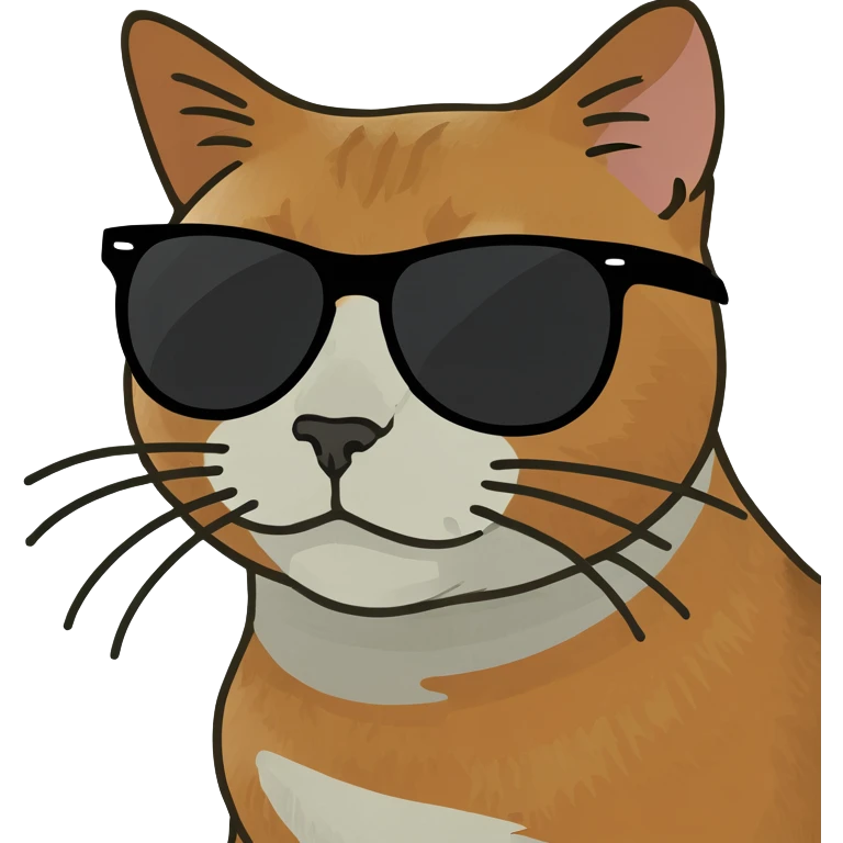 Cat with sunglasses emoji
