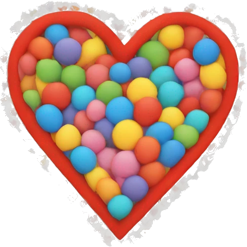 A colourful heart emoji