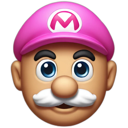pink mario with three eyes emoji