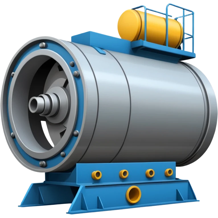 Emoji-style illustration of a tunnel boring machine, flat vector look, bold outlines, minimal details, no background emoji