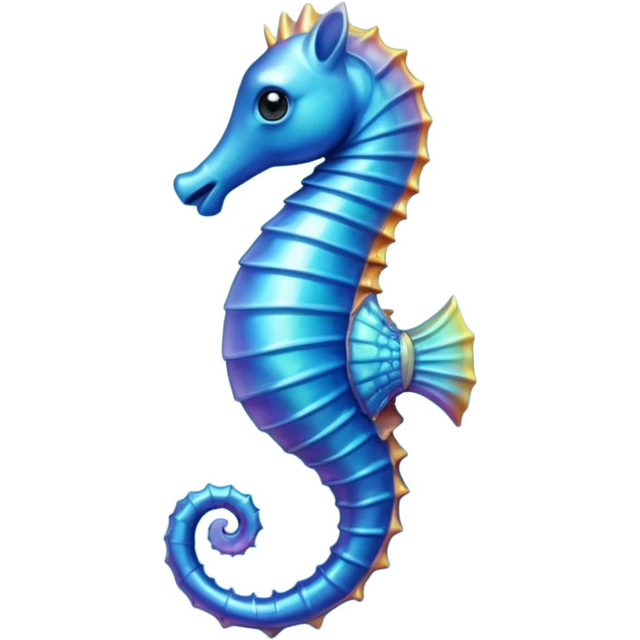a blue seahorse emoji