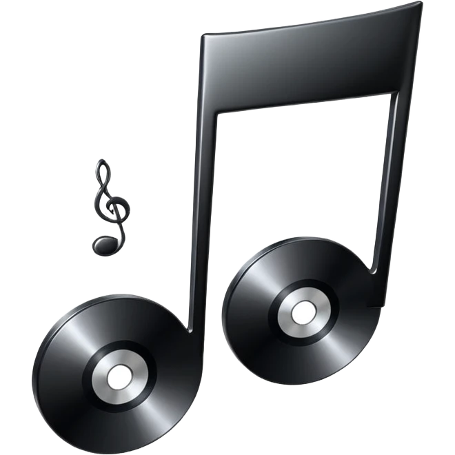 music note with a music disc emoji