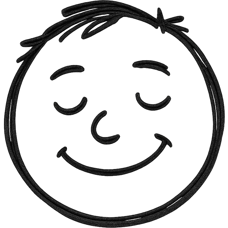 a face with a relaxed smile emoji