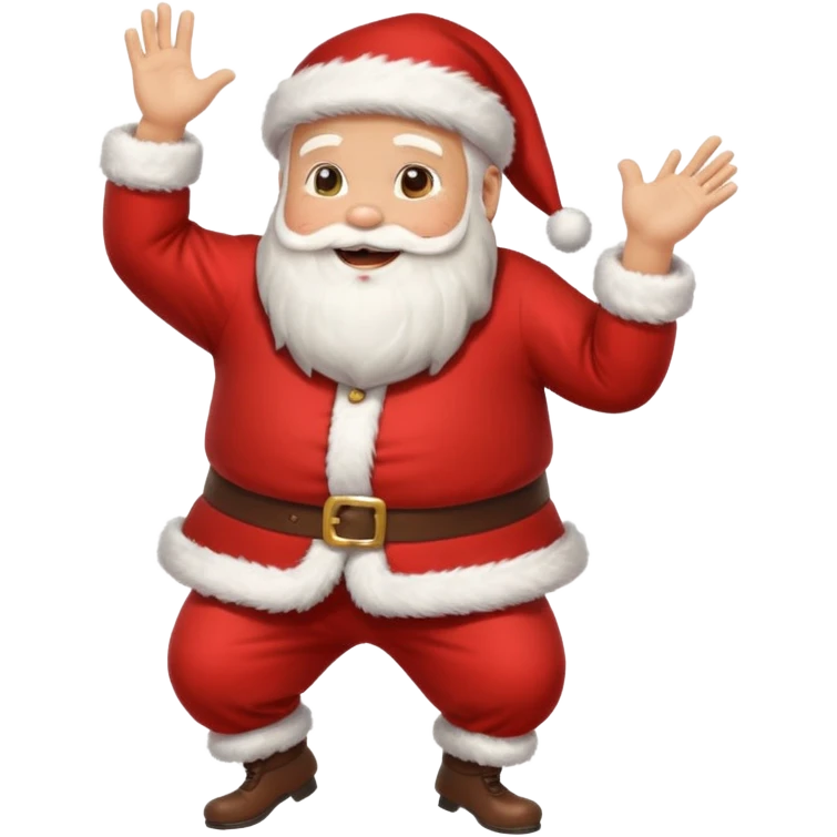 Santa Claus dancing butt emoji