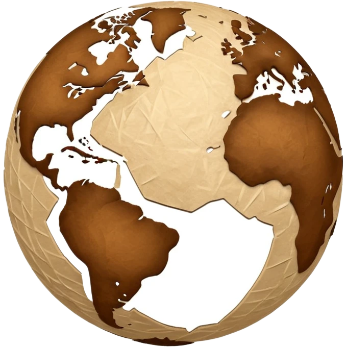 Papier-Mâché only Globe , with more paper feel emoji