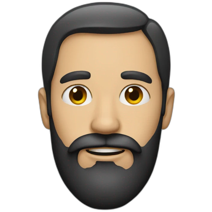 Man with dark beard emoji