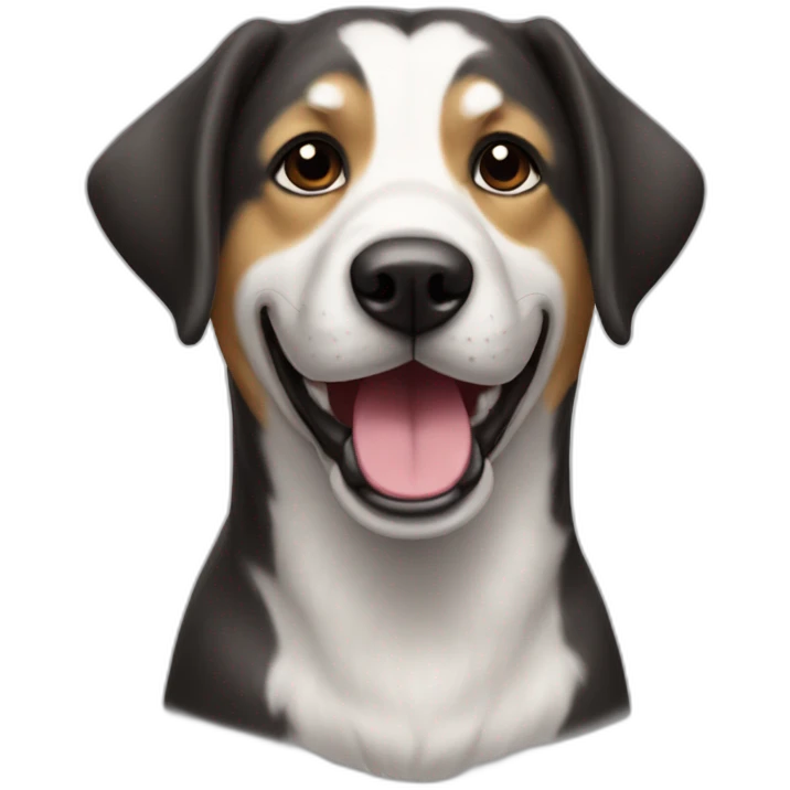 chien tire langue emoji