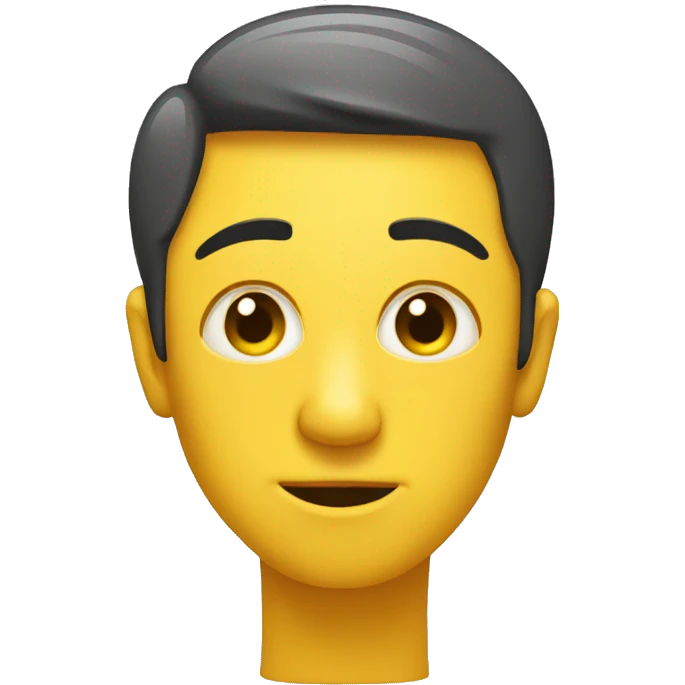 yellow side eye emoji with straight face emoji