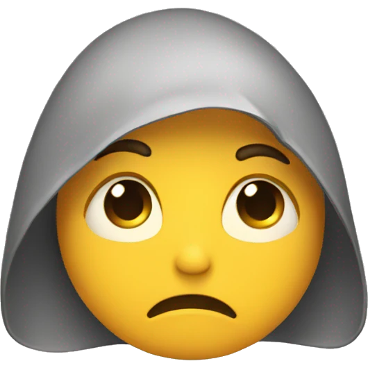 shy but sad emoji