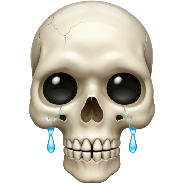 Skull crying emoji