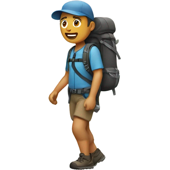 Hiking person  emoji
