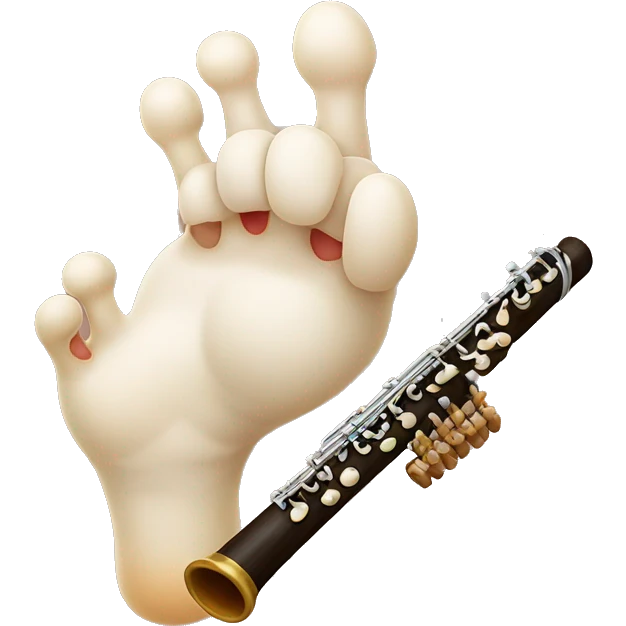 cat's foot and flute emoji
