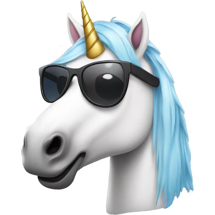 Unicorn with sunglasses emoji