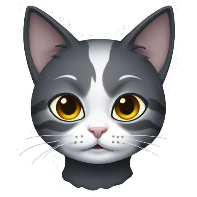 Witch with cat light skin eyeglass dark hair dark gray cats emoji