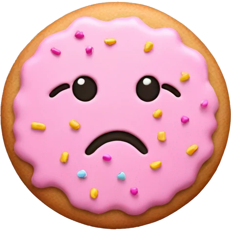 pink cookie with sprinkles  emoji