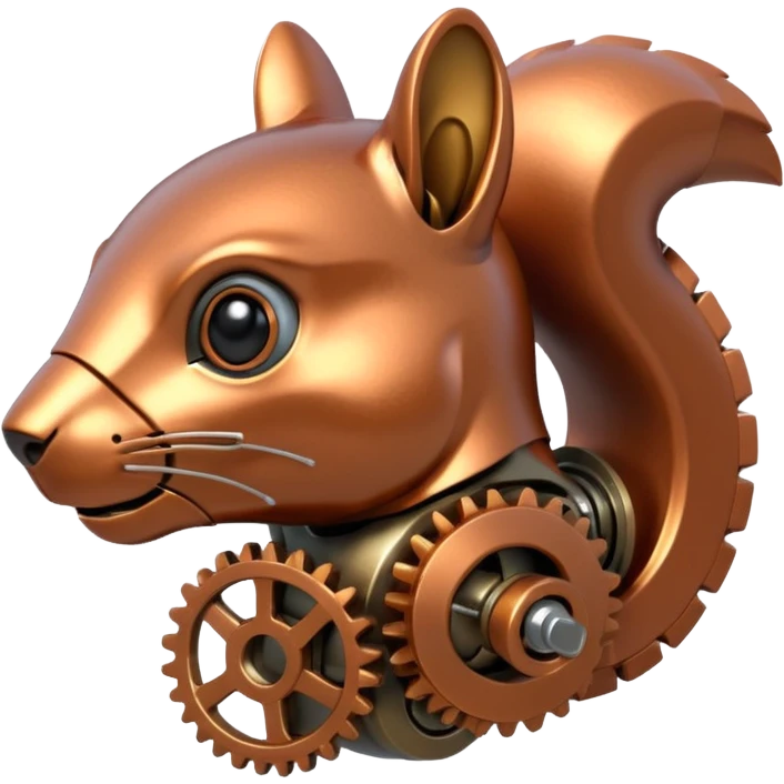 robott squirrel head emoji