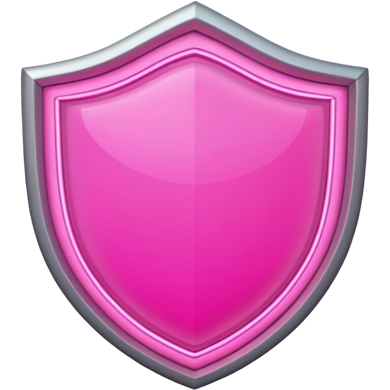 pink neon shield with white frame emoji
