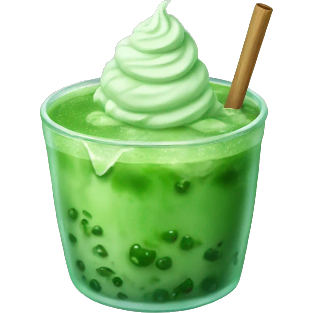 Iced matcha  emoji