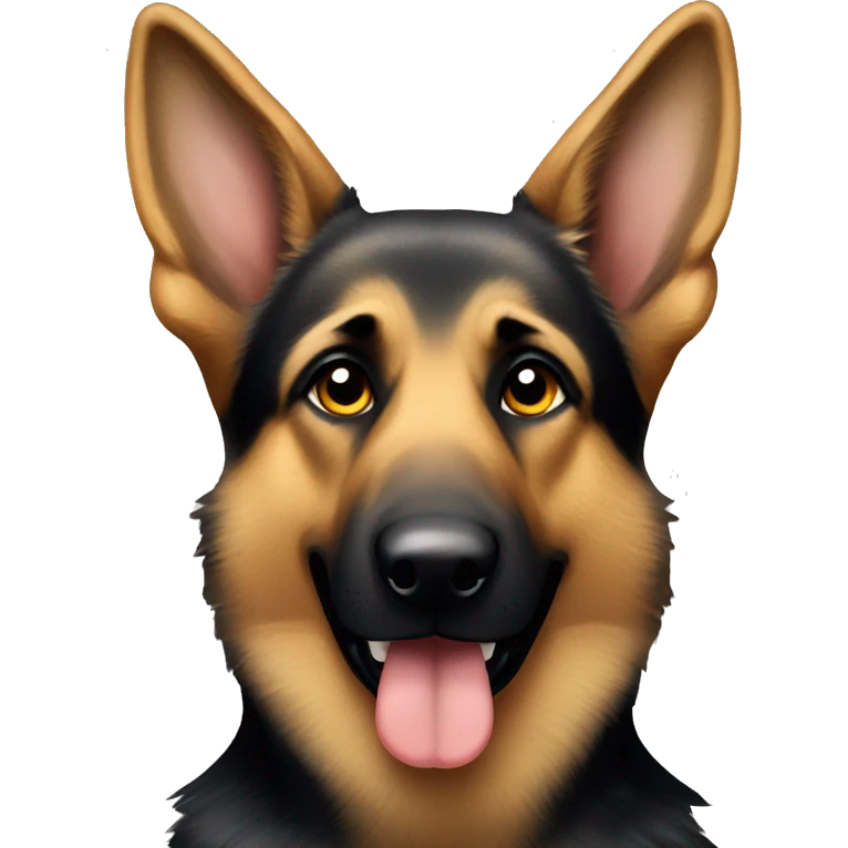 german shepherd with one floppy ear emoji