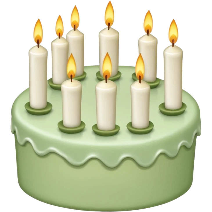 Sage green birthday emoji