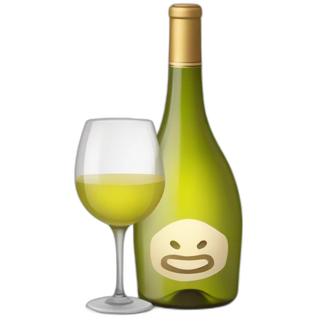 bouteille forme alsacienne de vin blanc emoji